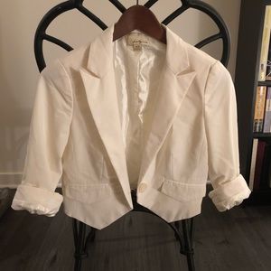 Twenty One Poly Blend White Blazer